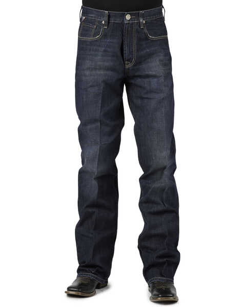 Image #3 - Stetson Men's 1312 Relaxed Fit Bootcut Jeans with Flag Detail - Big & Tall, Denim, hi-res