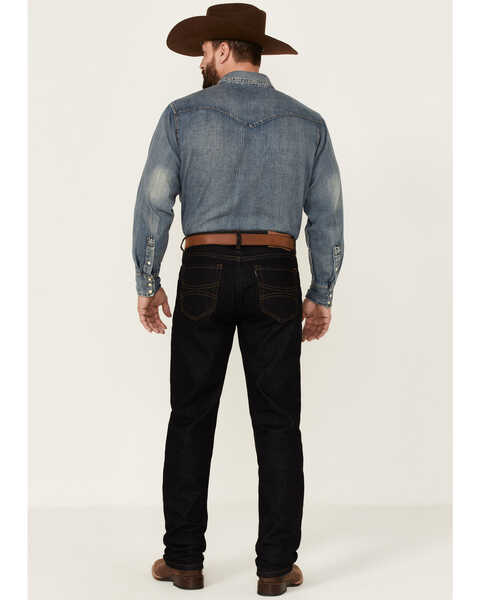 Image #1 - Hooey by Rock & Roll Denim Men's Dark Wash Double Barrel Relaxed Stackable Bootcut Jeans , Blue, hi-res