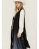 Image #2 - Fornia Women's Suede Fringe Vest, Black, hi-res