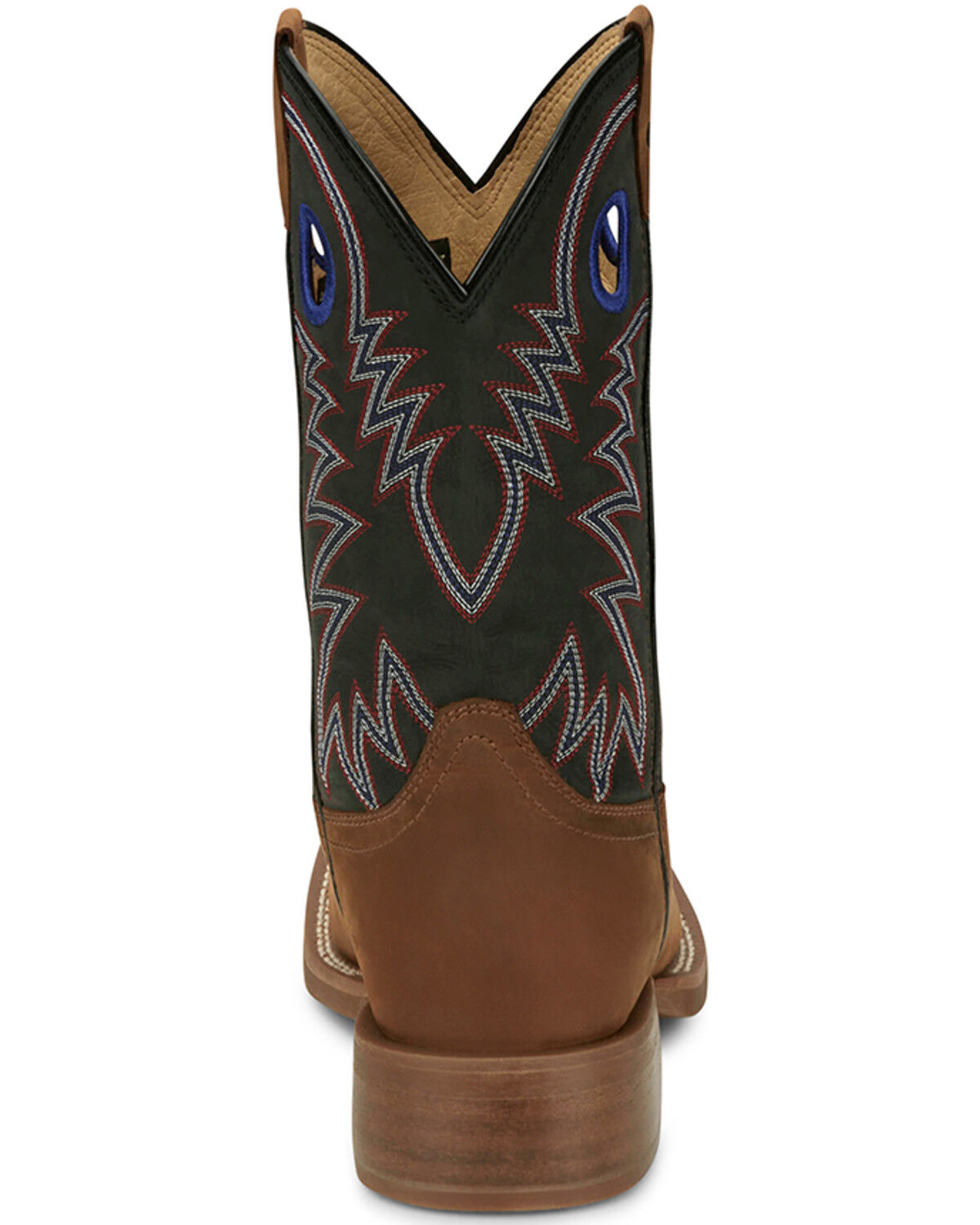 Image #5 - Justin Men's Show Stopper Wester Boots - Broad Square Toe, Brown, hi-res