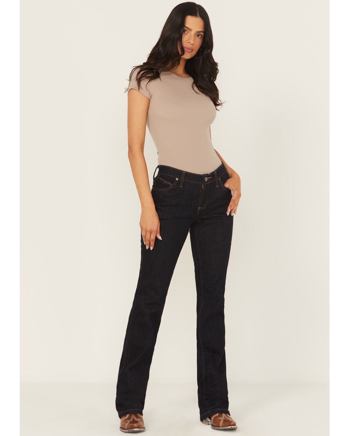 Wrangler Women's Dark Dynasty Ultimate Riding Q-Baby Jeans, Dk Dynasty, hi-res