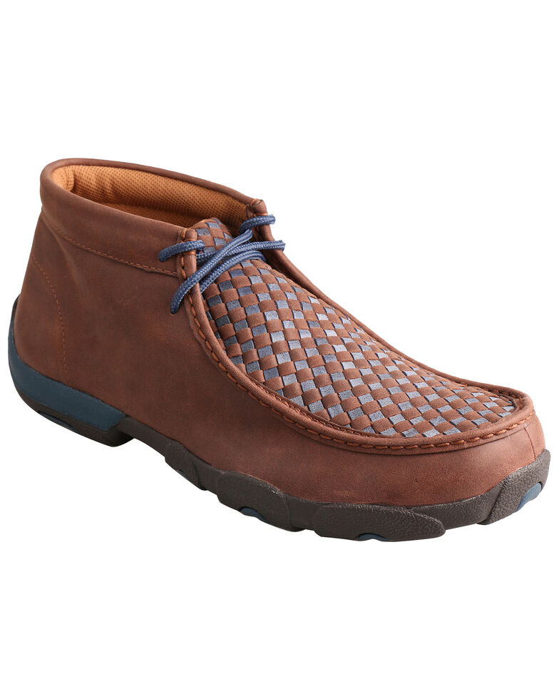 Twisted X  Men's Brown Woven Driving Mocs , Brown, hi-res