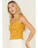 Image #2 - Shyanne Women's Floral Printed Sleeveless Tank Top, Gold, hi-res