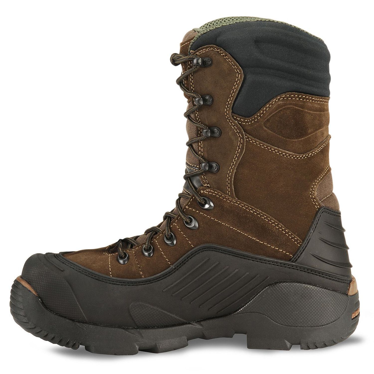 Image #3 - Rocky Men's 9" Blizzard Stalker Work Boots - Steel Toe, Brown, hi-res