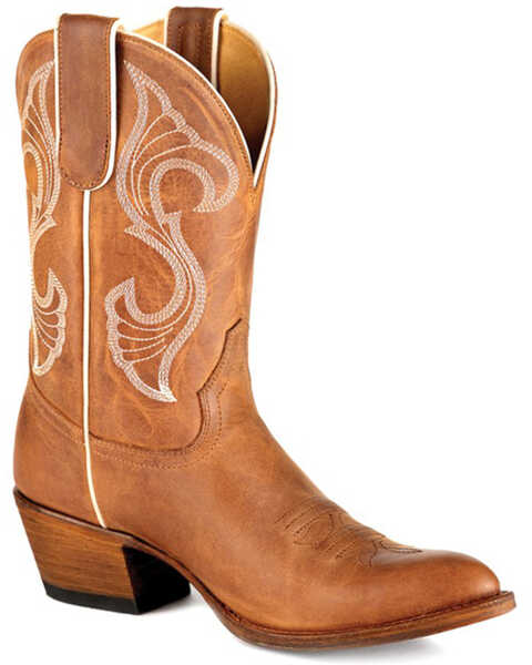 Macie Bean Women's Hot To Trot Western Boots - Round Toe , Honey, hi-res