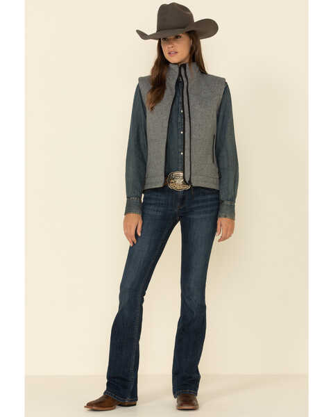 Image #2 - STS Ranchwear Women's Barrier Softshell Vest , Grey, hi-res