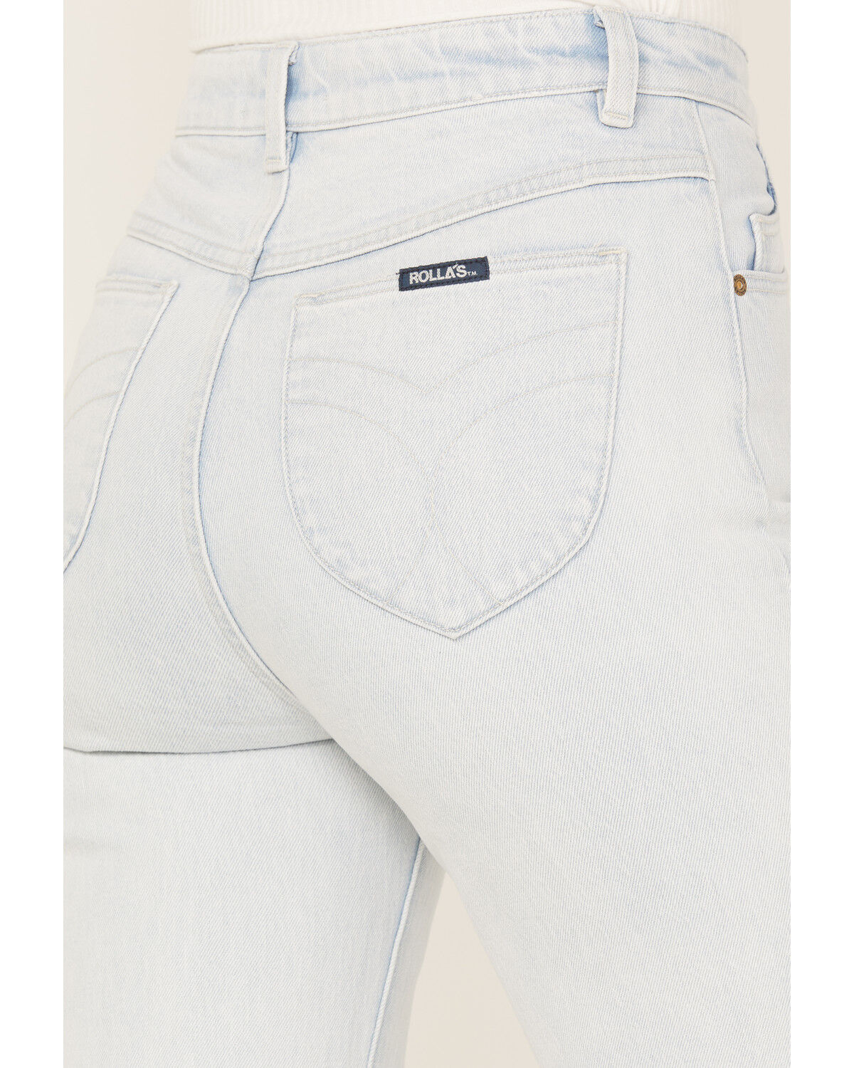 Image #4 - Rolla's Women's Light Wash High Rise Dalton East Coast Flare Jeans, Light Wash, hi-res