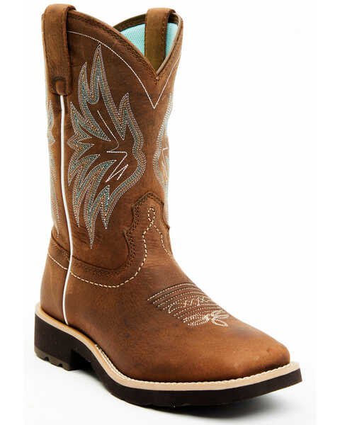 Shyanne Women's Xero Gravity Calyx Western Performance Boots - Broad Square Toe, Brown, hi-res