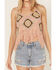 Image #3 - Rock & Roll Denim Women's Crochet Fringe Tank, Pink, hi-res