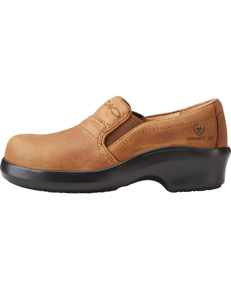 Ariat Women's Brown Expert Safety Clogs - Composite Toe, Brown, hi-res