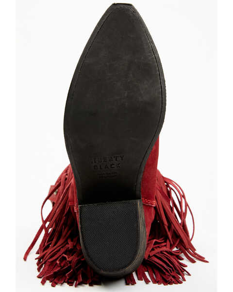 Image #7 - Liberty Black Women's Vegas Fringe Western Boots - Snip Toe, Red, hi-res