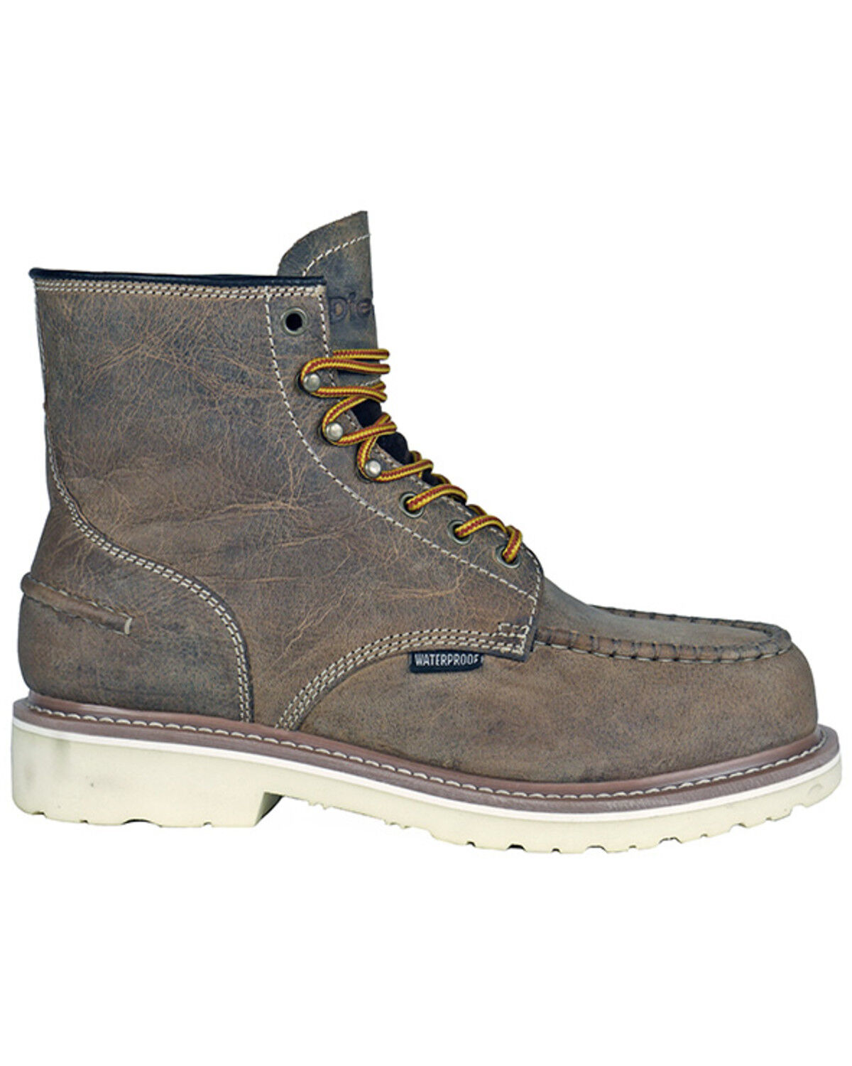 Image #2 - DieHard Men's Monte Distressed Moc Work Boots - Soft Toe, Brown, hi-res