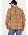 Image #4 - Brothers and Sons Men's Cheyenne Plaid Print Long Sleeve Button-Down Western Shirt, Rust Copper, hi-res