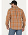 Image #4 - Brothers and Sons Men's Cheyenne Plaid Print Long Sleeve Button-Down Western Shirt, Rust Copper, hi-res
