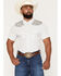Image #1 - Burlebo Men's Camo Color Block Short Sleeve Snap Performance Western Shirt, Grey, hi-res