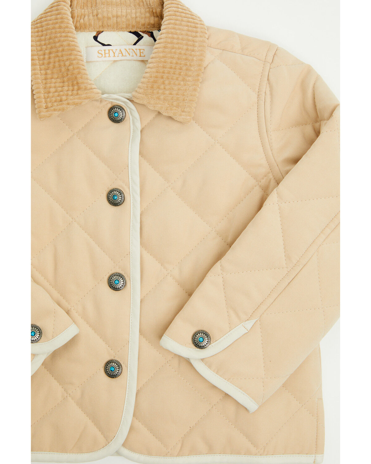 Image #2 - Shyanne Toddler Girls' Lilbet Quilted Concho Snap Jacket, Khaki, hi-res