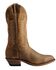 Image #2 - Boulet Men's Western Boots - Round Toe, Amber Brn, hi-res