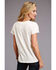 Image #2 - Stetson Women's Serape Steer Skull Tee, White, hi-res