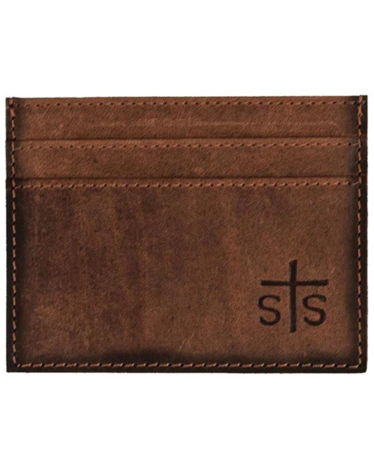 STS Ranchwear By Carroll Men's Foreman Card Wallet, Brown, hi-res