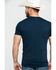 Image #2 - Cinch Men's Bar Logo Graphic T-Shirt , Heather Blue, hi-res