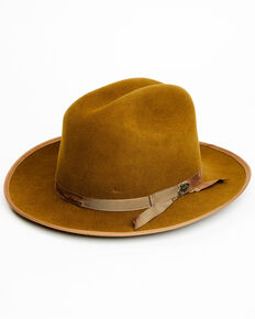 Justin Men's Pecan 6X Statesman Bent Rail Fur Felt Western Hat, Pecan, hi-res