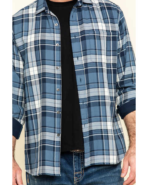 Image #4 - Pendleton Men's Fairbanks Plaid Button Long Sleeve Western Shirt , Blue, hi-res