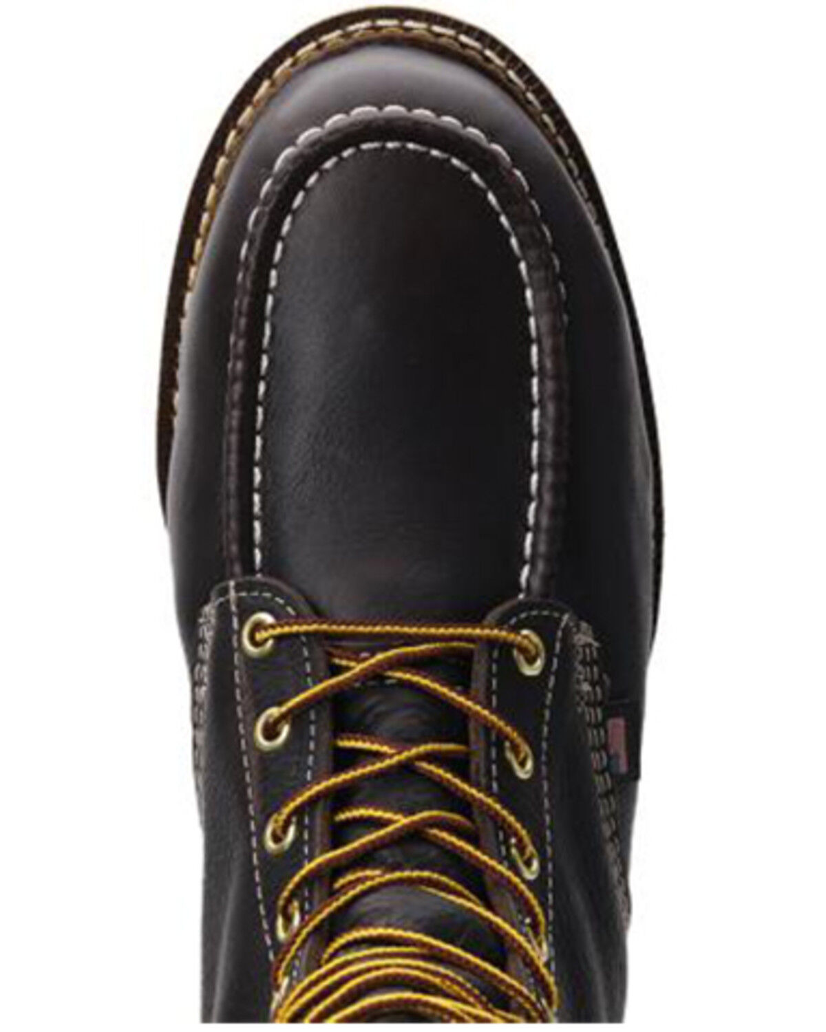 Image #4 - Thorogood Men's Boot Barn Exclusive Waterproof 8" USA Moc Work Boots - Steel Toe, Brown, hi-res