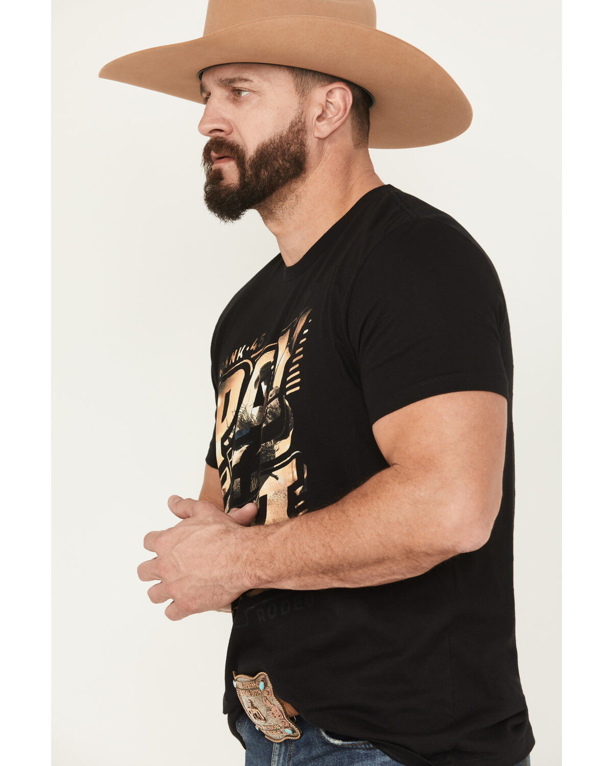 Image #2 - RANK 45® Men's Pay Dirt Short Sleeve Graphic T-Shirt, Black, hi-res