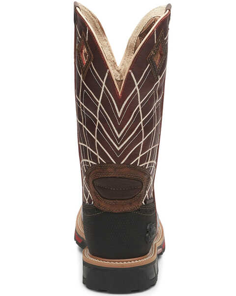 Image #4 - Justin Men's Derrickman Western Work Boots - Composite Toe, Cognac, hi-res