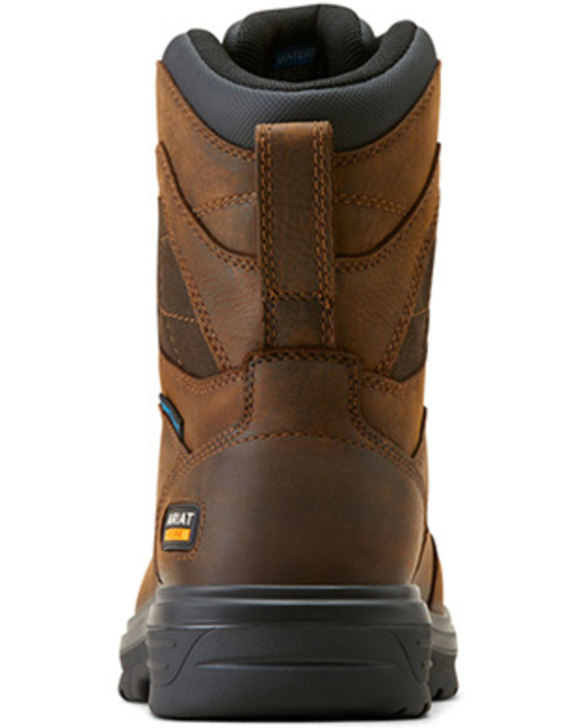 Image #3 - Ariat Men's 8" Turbo Waterproof Work Boots - Soft Toe, Brown, hi-res