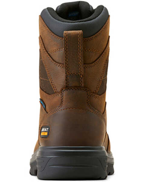 Image #3 - Ariat Men's 8" Turbo Waterproof Work Boots - Soft Toe , Brown, hi-res