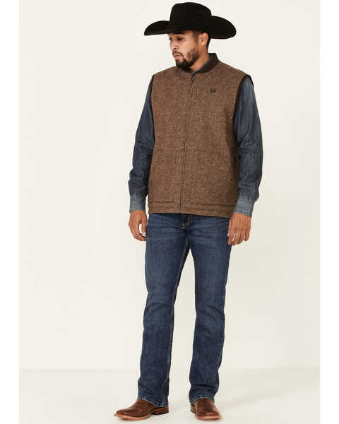 Cinch Men's Wool Canvas Reversible Zip-Front Vest
