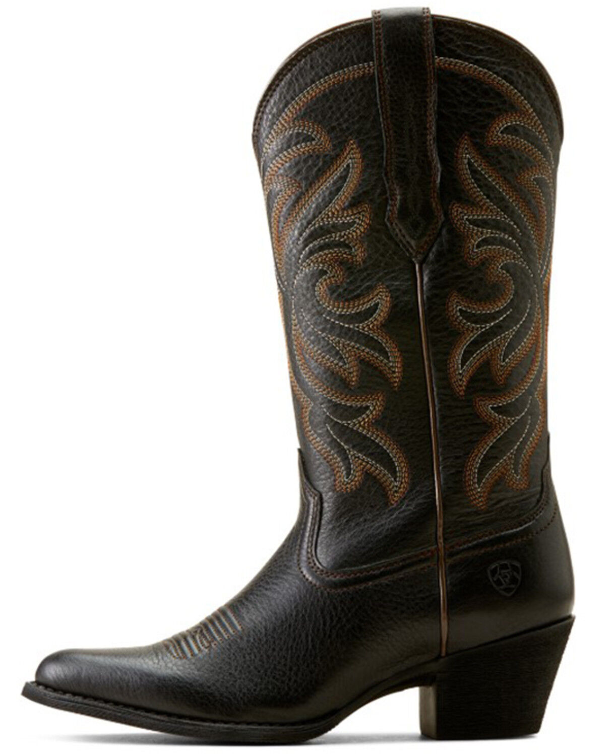 Image #2 - Ariat Women's Heritage Stretchfit Western Boots - Round Toe, Black, hi-res