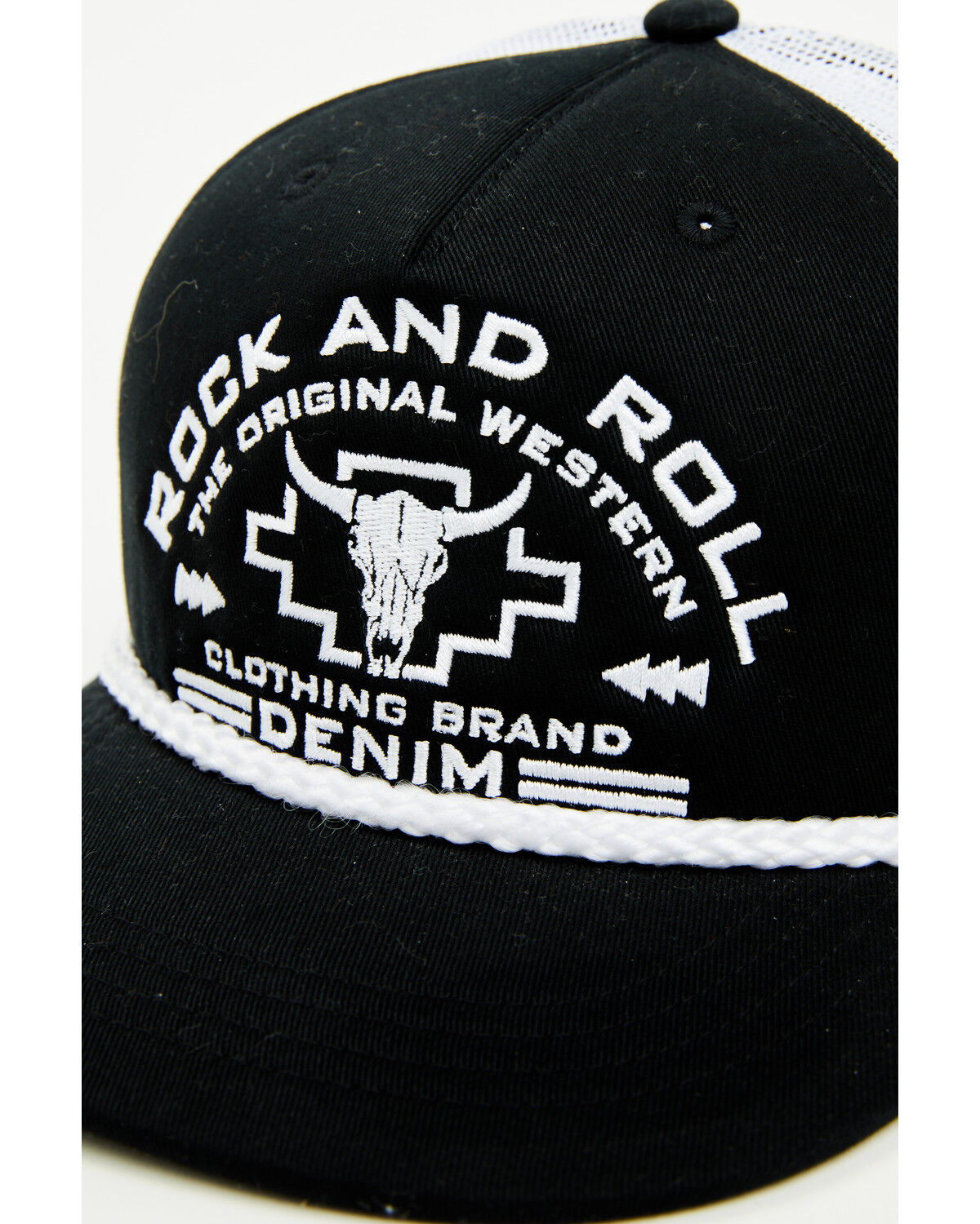 Image #2 - Rock & Roll Denim Men's Logo Ball Cap, Black, hi-res