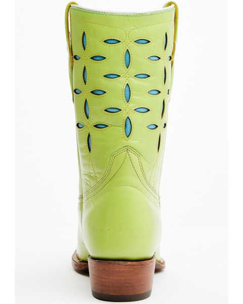 Image #5 - Planet Cowboy Women's Pee-Wee Ah Limon Leather Western Boot - Snip Toe , Green, hi-res