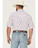 Image #4 - George Strait by Wrangler Men's Plaid Print Short Sleeve Button-Down Western Shirt - Tall, White, hi-res