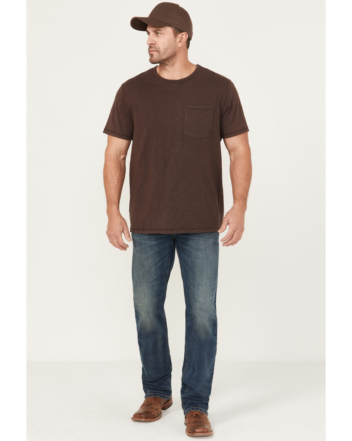 Image #1 - Brothers and Sons Men's Tucker Slim Straight Stretch Denim Jeans, Dark Wash, hi-res