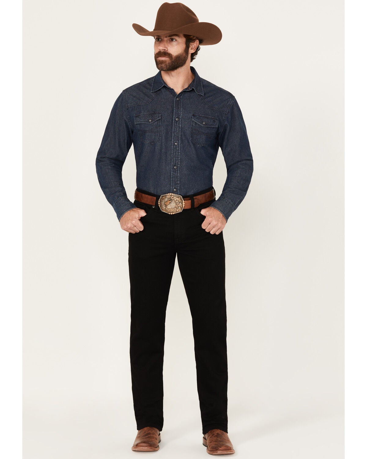 Image #1 - RANK 45&reg; Men's Midnight Wash Ambush Slim Straight Performance Stretch Denim Jeans, Black, hi-res
