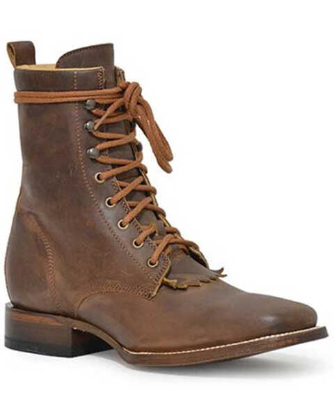 Roper Men's Roper Lacer Lace-Up Casual Boots - Square Toe , Brown, hi-res