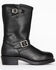 Image #2 - Brothers and Sons Men's Engineer Motorcycle Boots - Round Toe, Black, hi-res