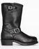 Brothers & Sons Men's Engineer Motorcycle Boots - Round Toe, Black, hi-res