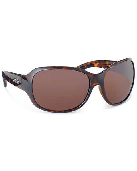 Hobie Women's Kaylee Shiny Brown Tort & Copper Polarized Sunglasses , Brown, hi-res