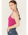 Image #2 - Free People Women's Hayley Racerback Brami, Fuchsia, hi-res