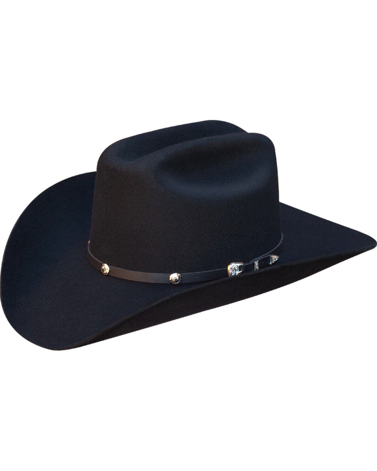 Image #1 - Silverado Ike Felt Cowboy Hat, Black, hi-res