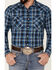 Image #3 - Pendleton Men's Dobby Large Plaid Long Sleeve Pearl Snap Western Shirt , Blue, hi-res