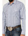 Image #3 - Rough Stock by Panhandle Men's Dobby Striped Print Long Sleeve Pearl Snap Western Shirt, Blue, hi-res