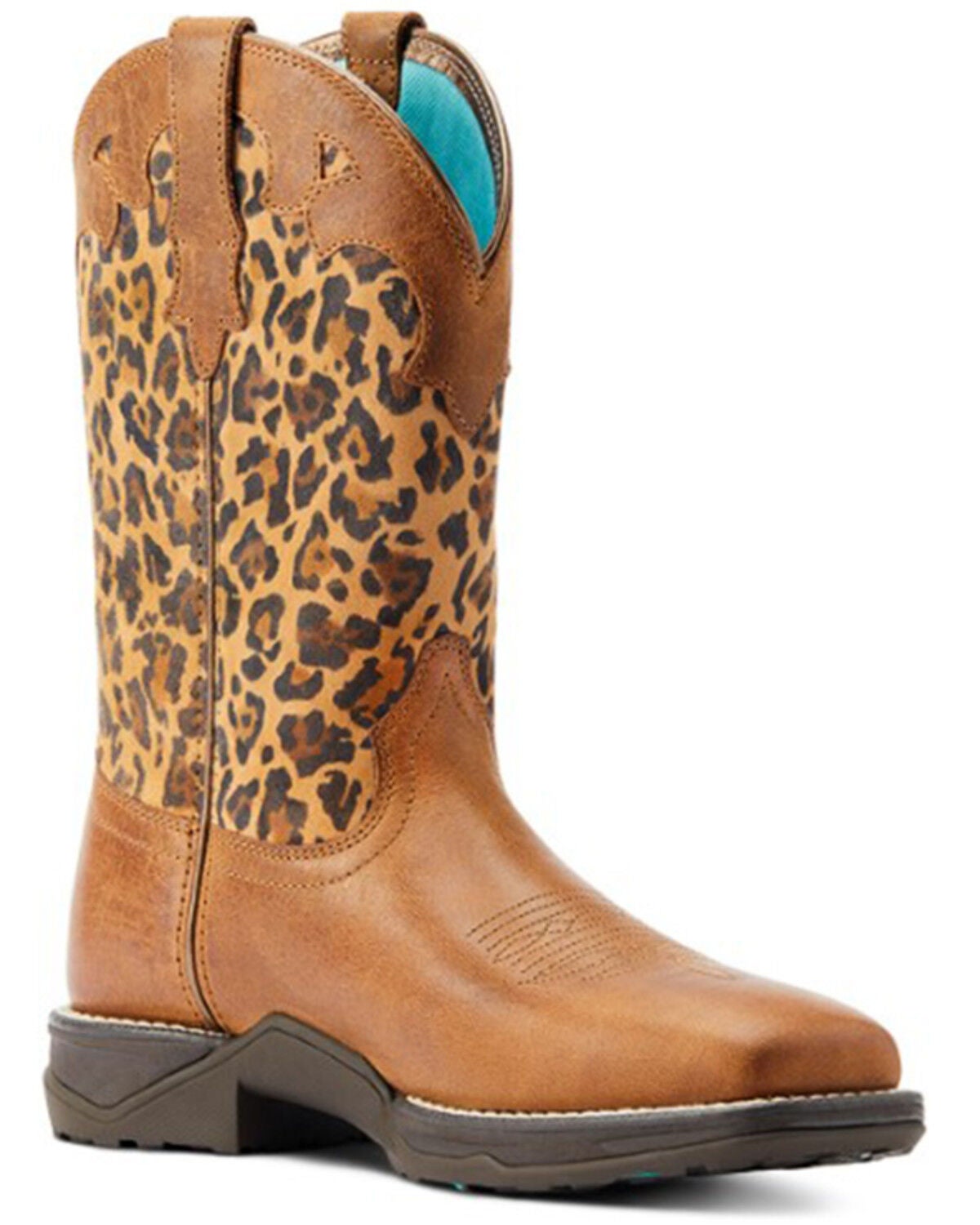 Ariat Women's Anthem Savanna Western Performance Boots - Broad Square Toe, Brown, hi-res