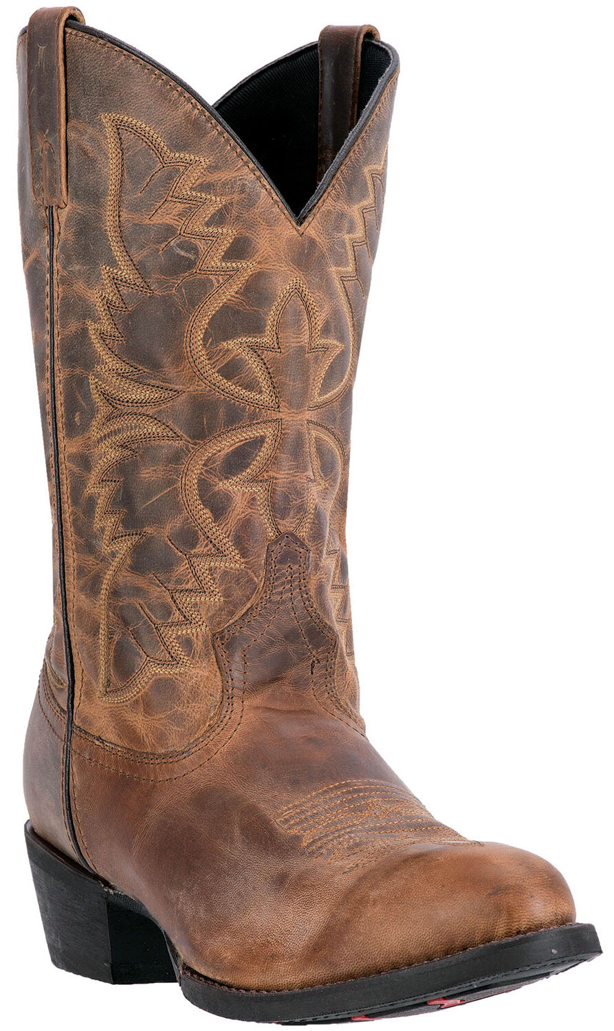 Image #2 - Laredo Men's Birchwood Western Boots - Round Toe, Tan, hi-res