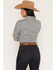 Image #4 - Cinch Women's Geo Print Long Sleeve Button-Down Western Shirt, Light Blue, hi-res