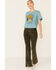 Cut & Paste Women's Sage Adventure Is Out There Graphic Cropped Tee , Sage, hi-res